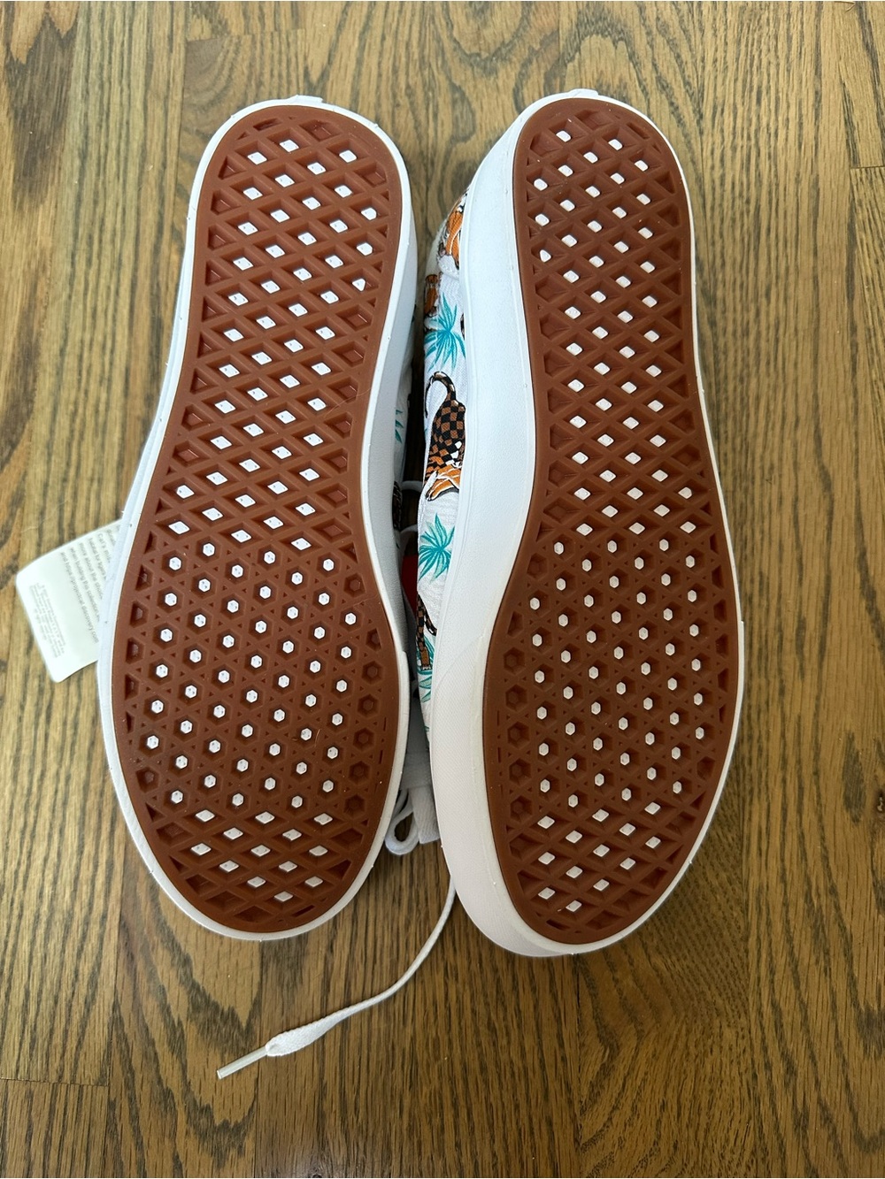 ⭐️BRAND NEW ⭐️Vans tiger Low-Top lace Sneakers - White with Orange Tiger - Picture 5 of 6